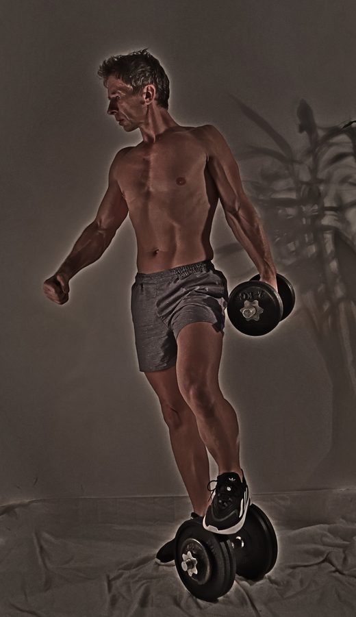 Greg training — strength and mobility work in Gran Canaria